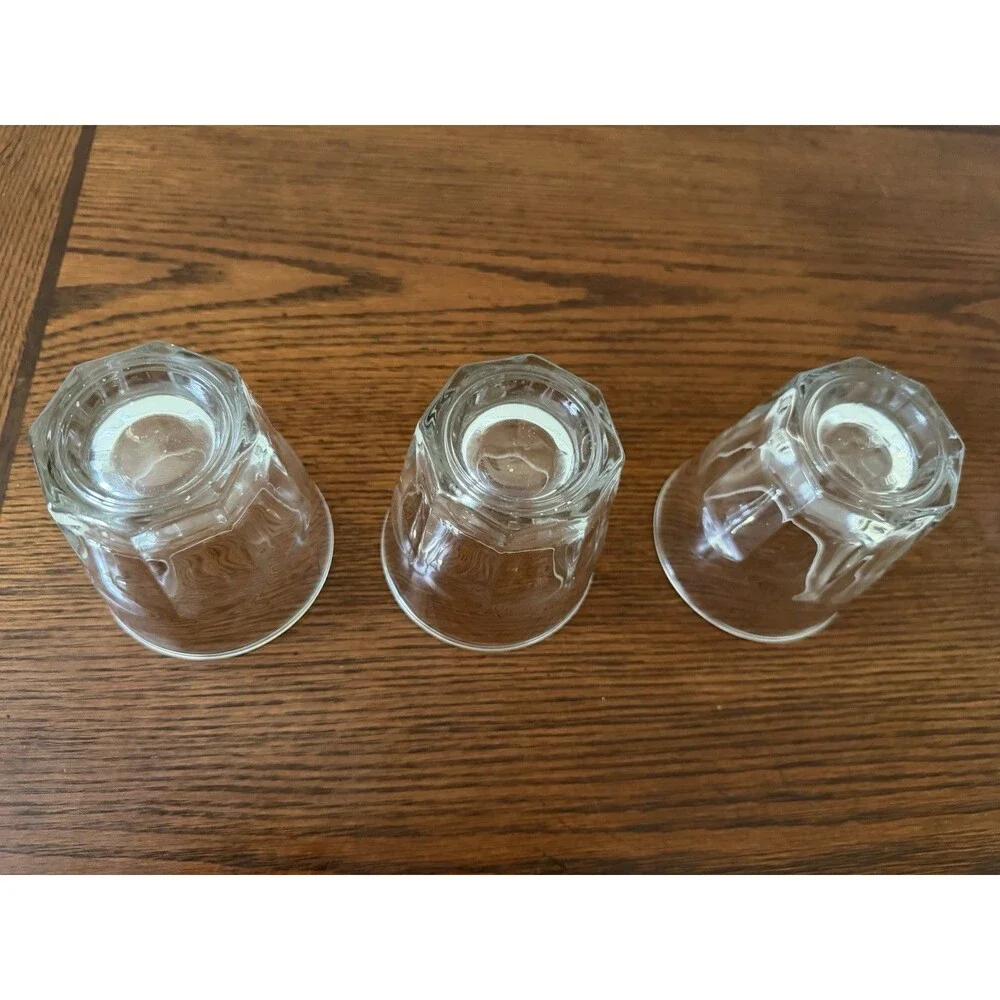 Set of 3 Libbey Duratuff Gibraltar Glasses 8oz #35  Made in USA.